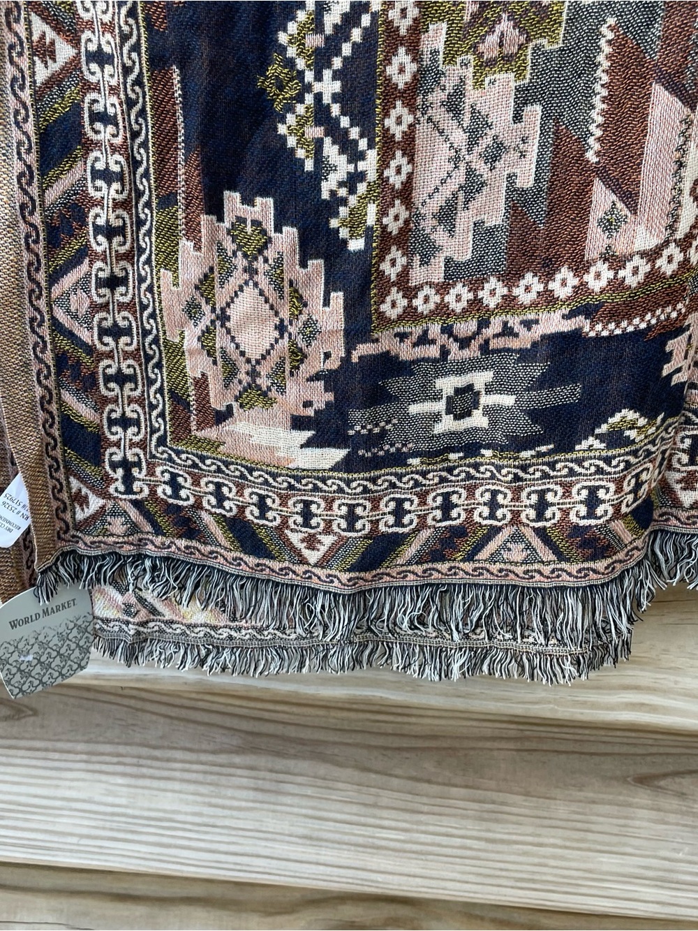 World Market multicolor geometric print lightweight scarf NWT - Picture 7 of 11